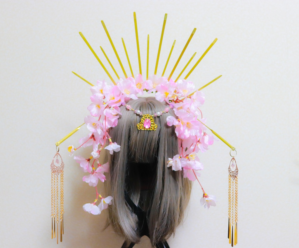 しだれ桜のヘッドドレス 狂神者 Booth