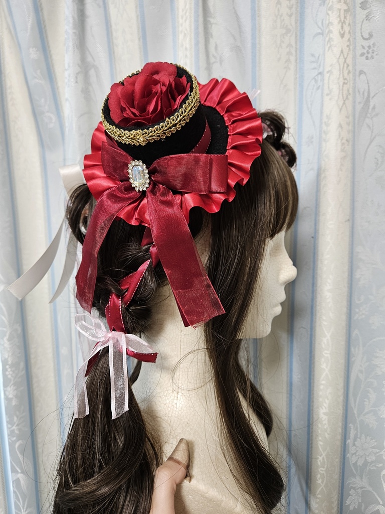 薔薇ハットのヘッドドレス