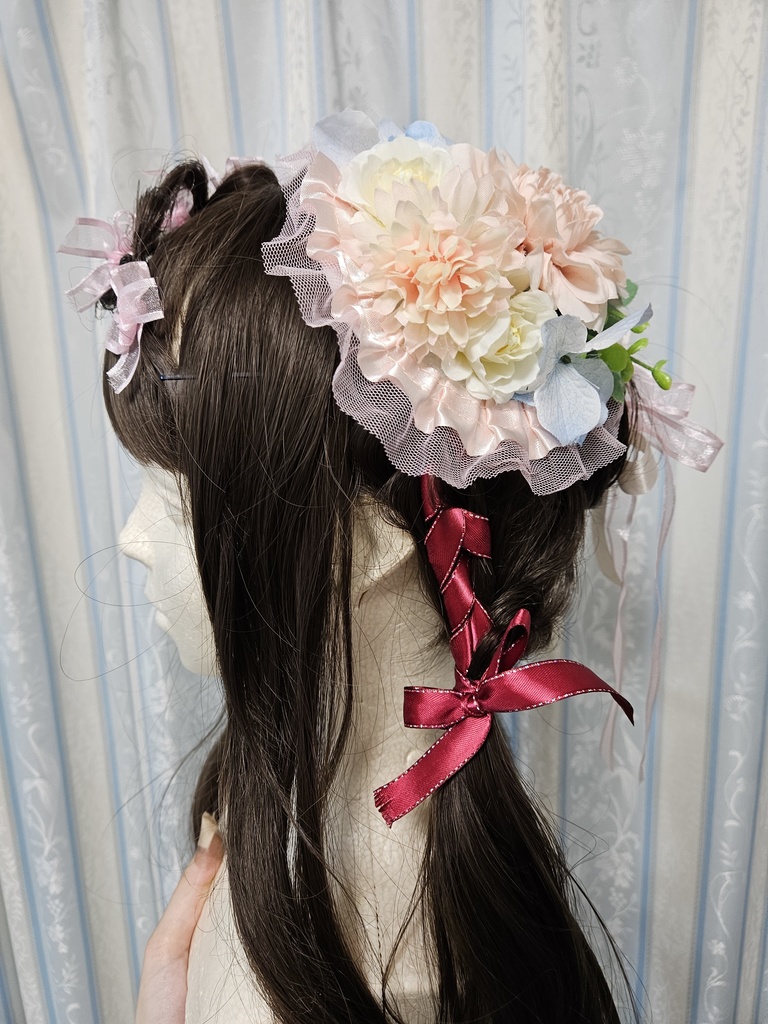 小花のヘッドドレス
