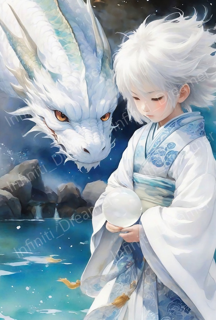 オリジナル加工♡波動開運アート白龍神様 話し掛け オリジナル加工♡波動開運アート白龍神様 話し掛け