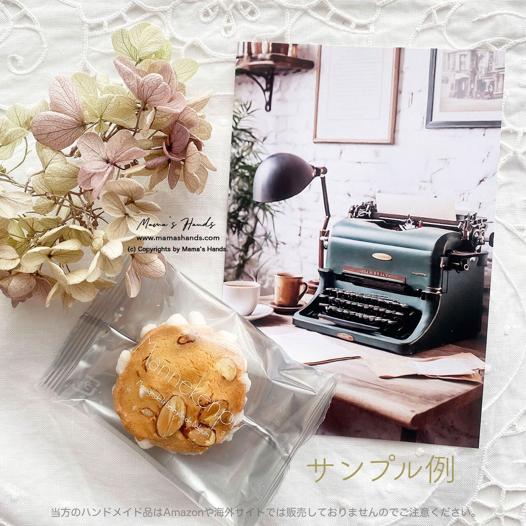 《ポストカード 3枚》☘️珈琲とタイプライター| カフェ ラテアート コーヒー アート ハガキ セット