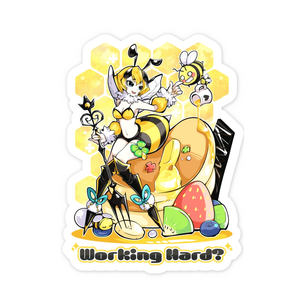 BeeGirl スマホステッカー