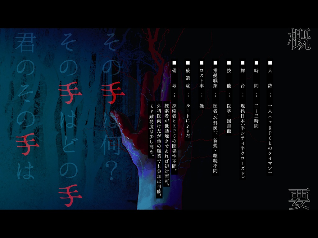 CoC6th『その手は』