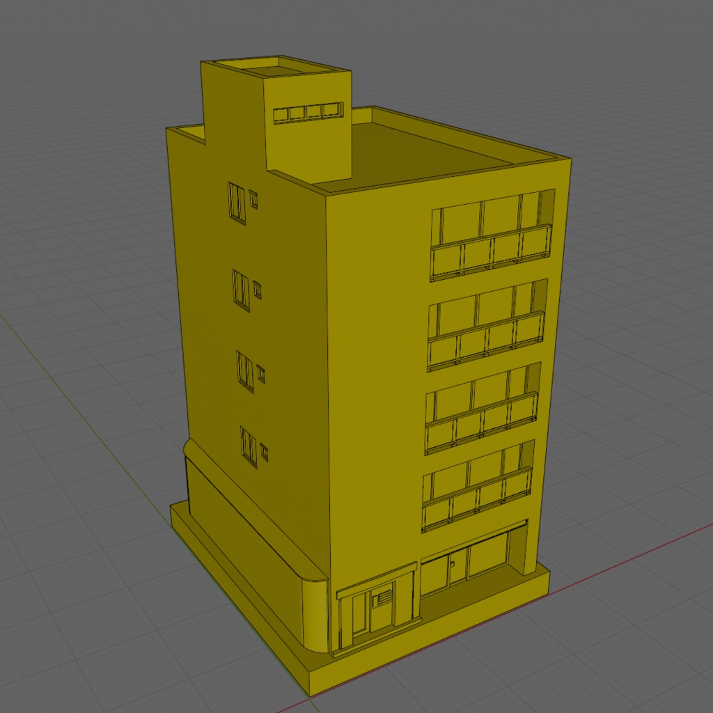 3Dプリント用 オフィスビル1