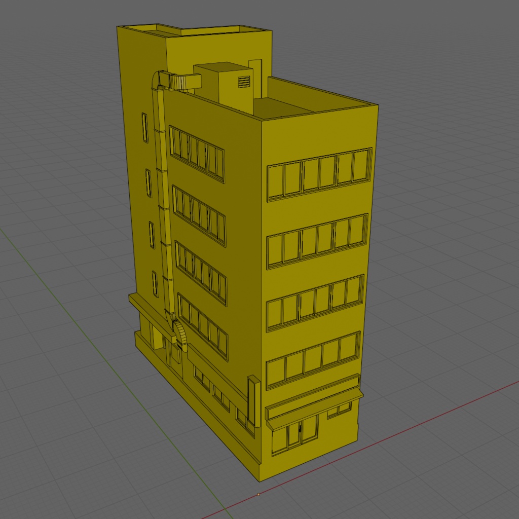 3Dプリント用 オフィスビル2
