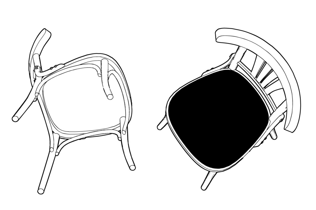 丸テーブルと椅子A