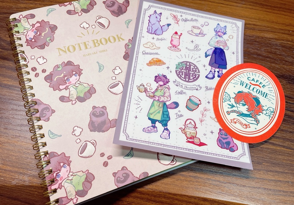 チャイナなカフェの手帳デコセット