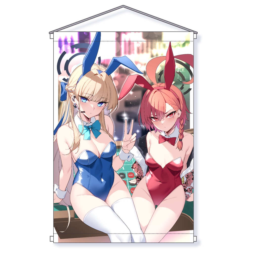 【受注生産】飛鳥馬トキ&美甘ネル B2タペストリー (バニーガールver)【BOOTH限定】