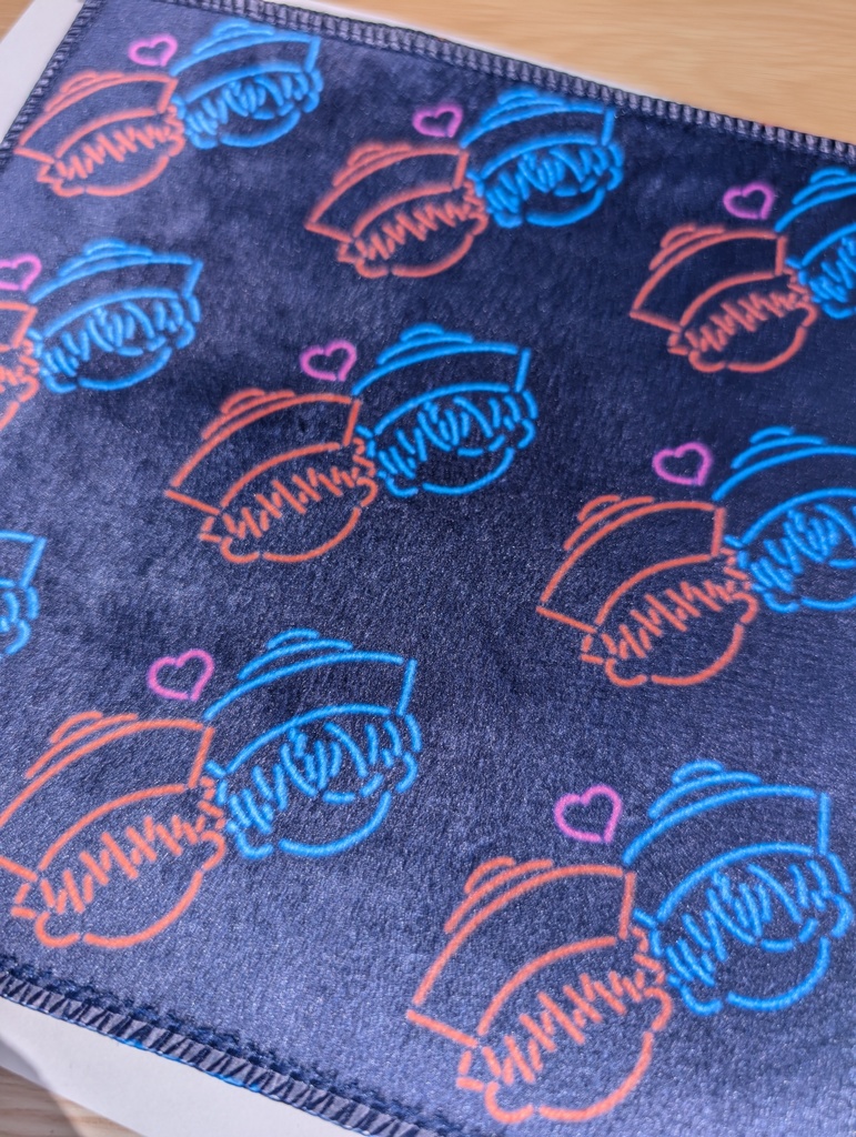 ねおん中華風◯タオルハンカチ◯黒/紺