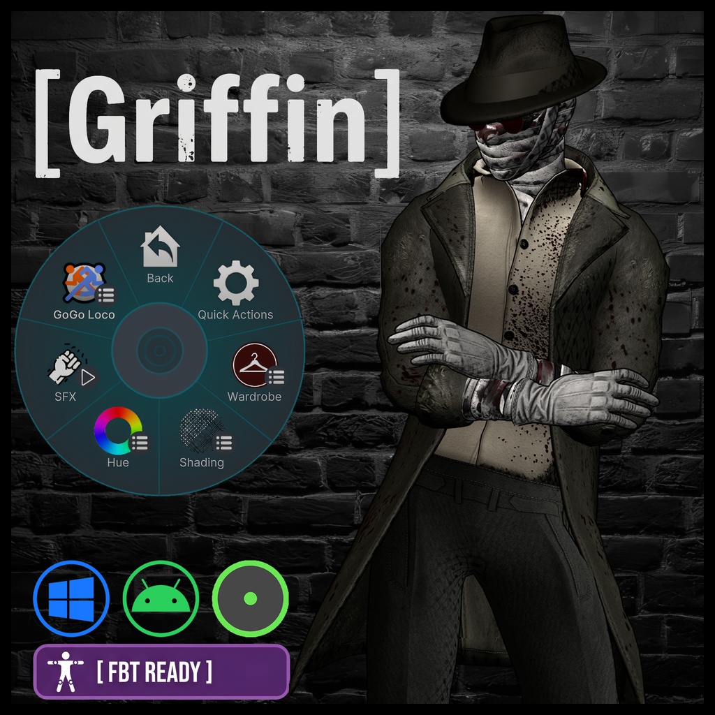 【VRChat Avatar】GRIFFIN / グリフィン (The Invisible Man)