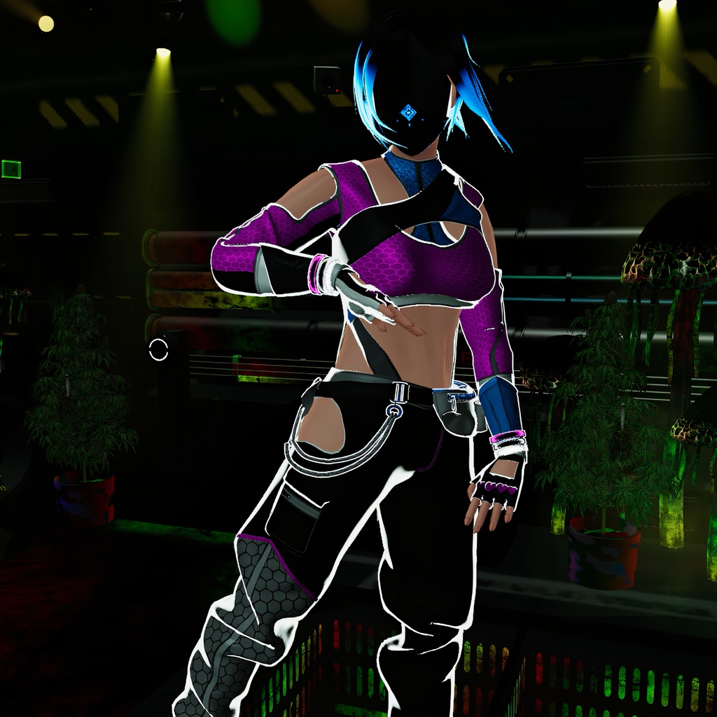 Sange - VRChat Avatar (UE Face Tracking, AudioLink)