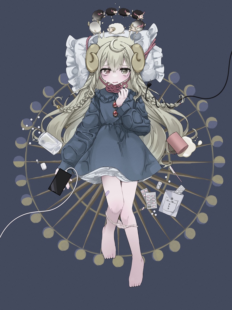 眠れないメイリちゃん A2サイズパネル
