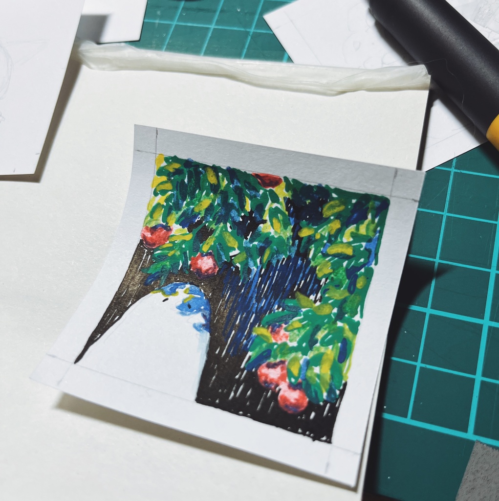 額入りミニ原画