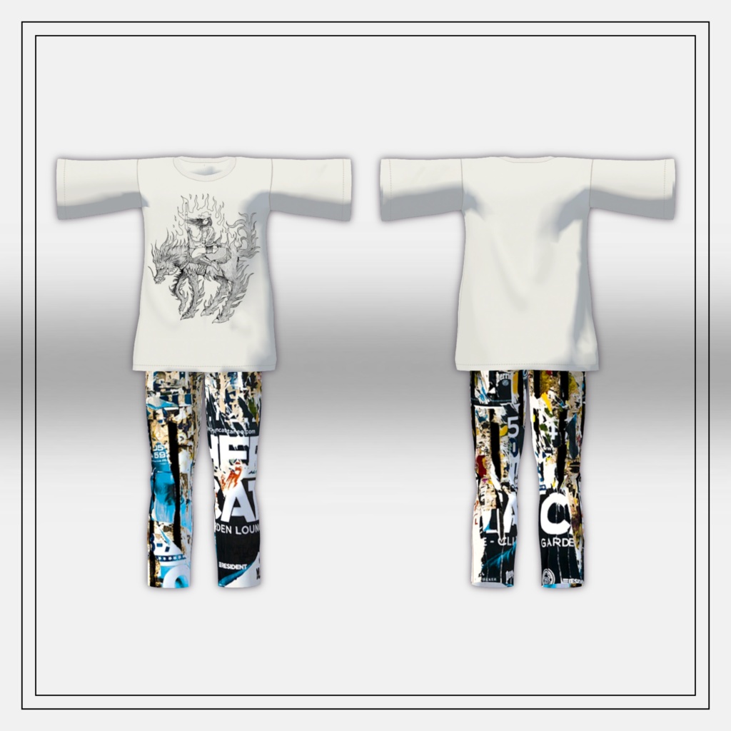 HAOLAN URAMO対応 ストリートコーデ Tシャツ&スキニーパンツ