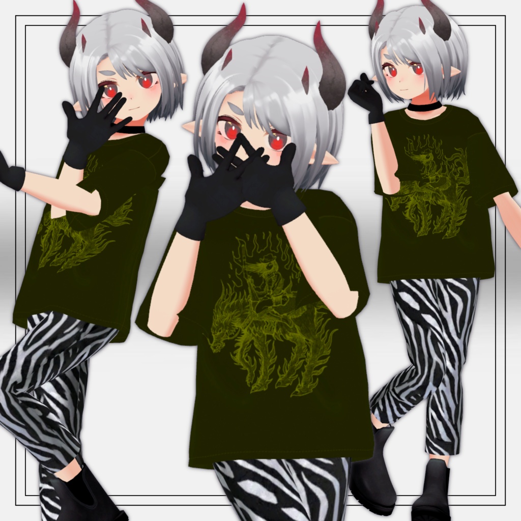 HAOLAN URAMO対応 ストリートコーデ Tシャツ&スキニーパンツ