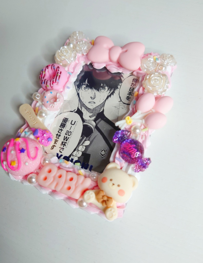 ピンク×ホワイトホイップデコケース①