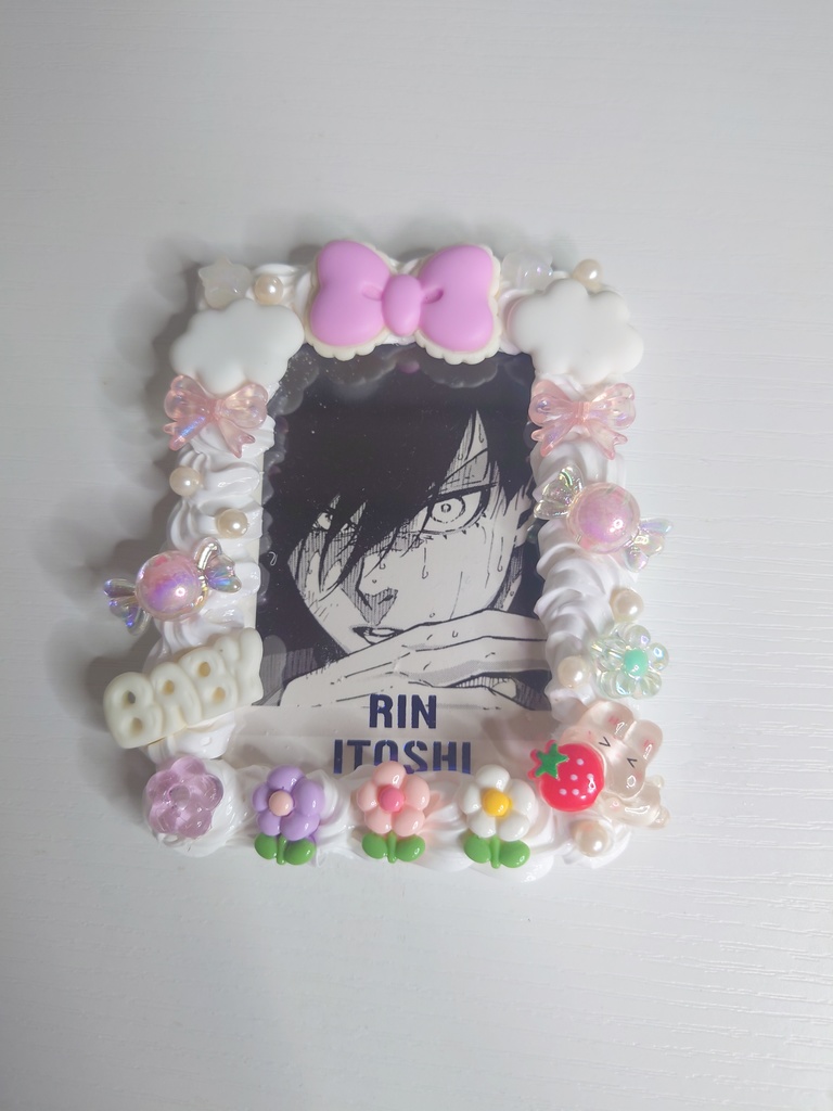 薄ピンク×お花 ホイップデコケース