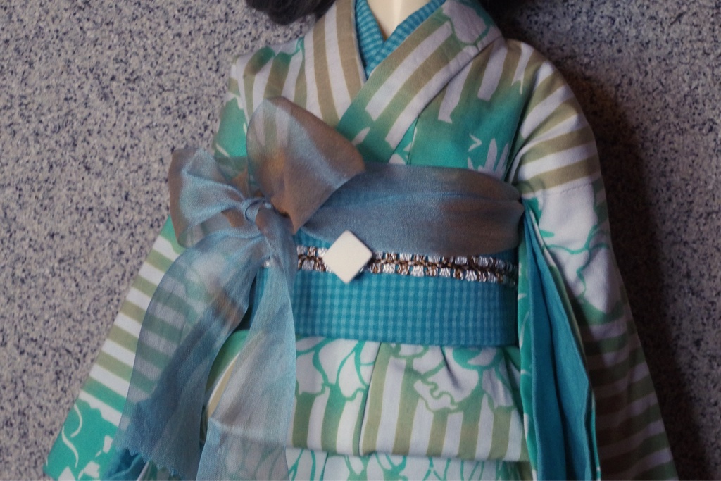 1/3着物(縞と花)