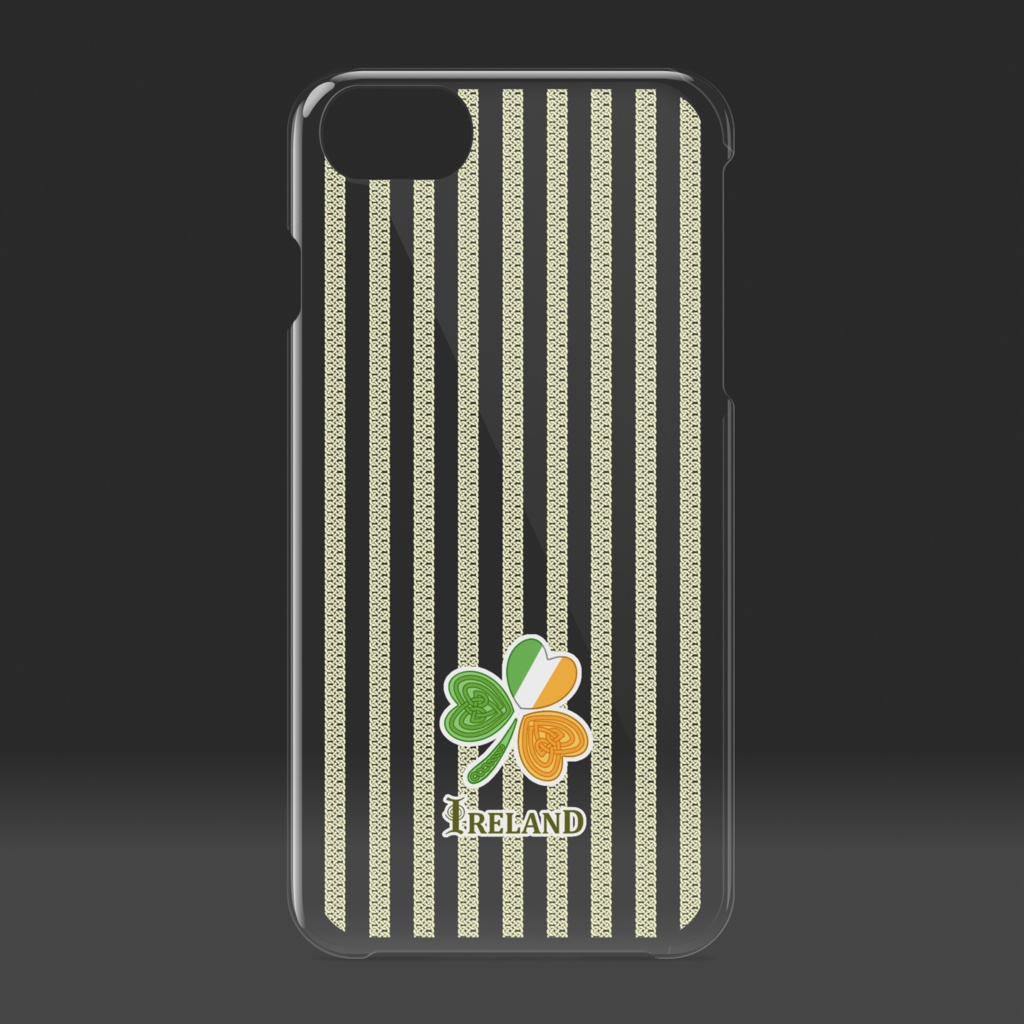 アイルランド(三つ葉)-レモン/クリアiPhoneケース