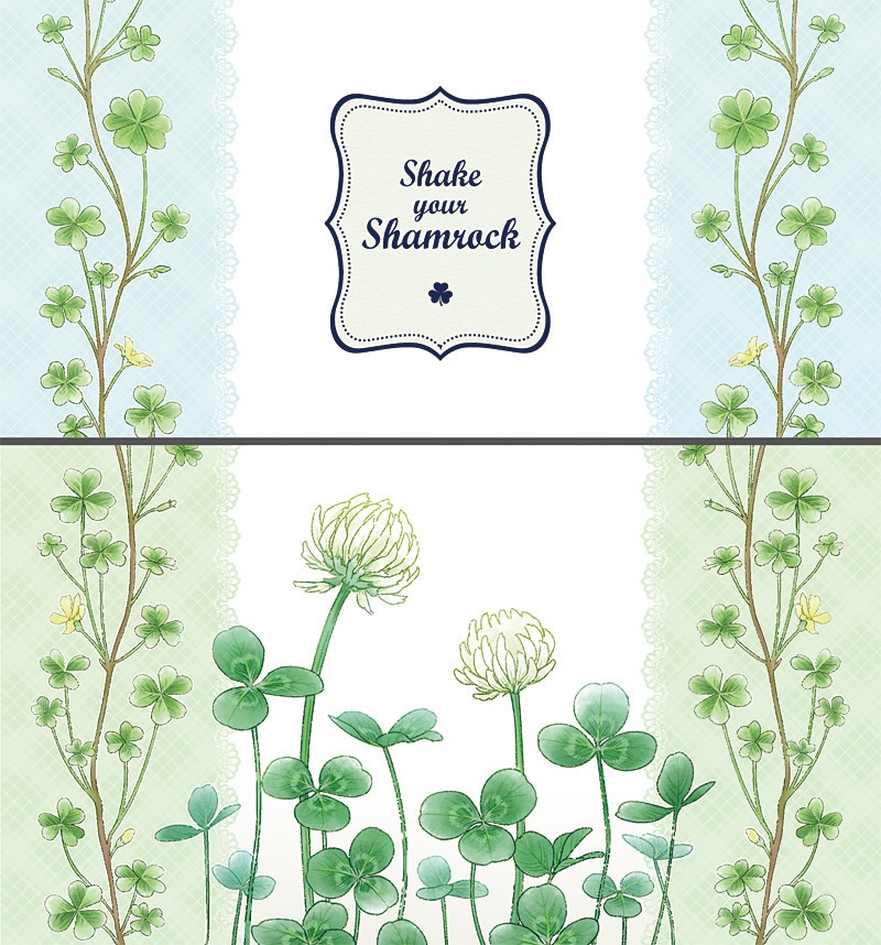 シェイク・ユア・シャムロック -パステル(シアン&グリーン)