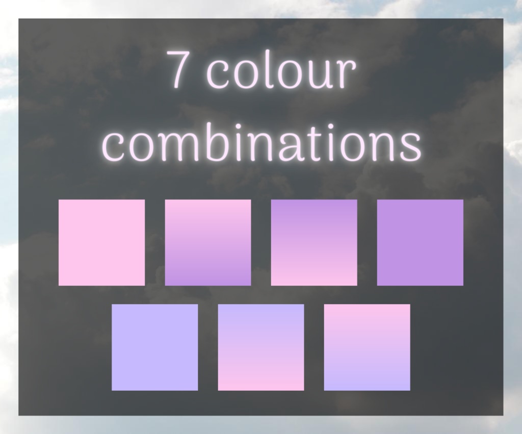 【VRoid Stable Ver】Hair texture set ~Pastel gradient~