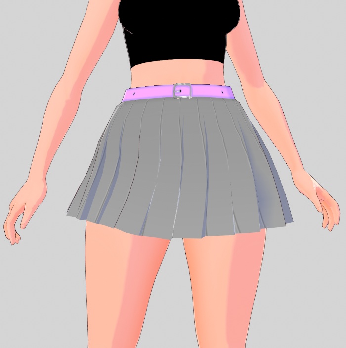 【VRoid Stable Ver】Skirt with belt (Mix and match)