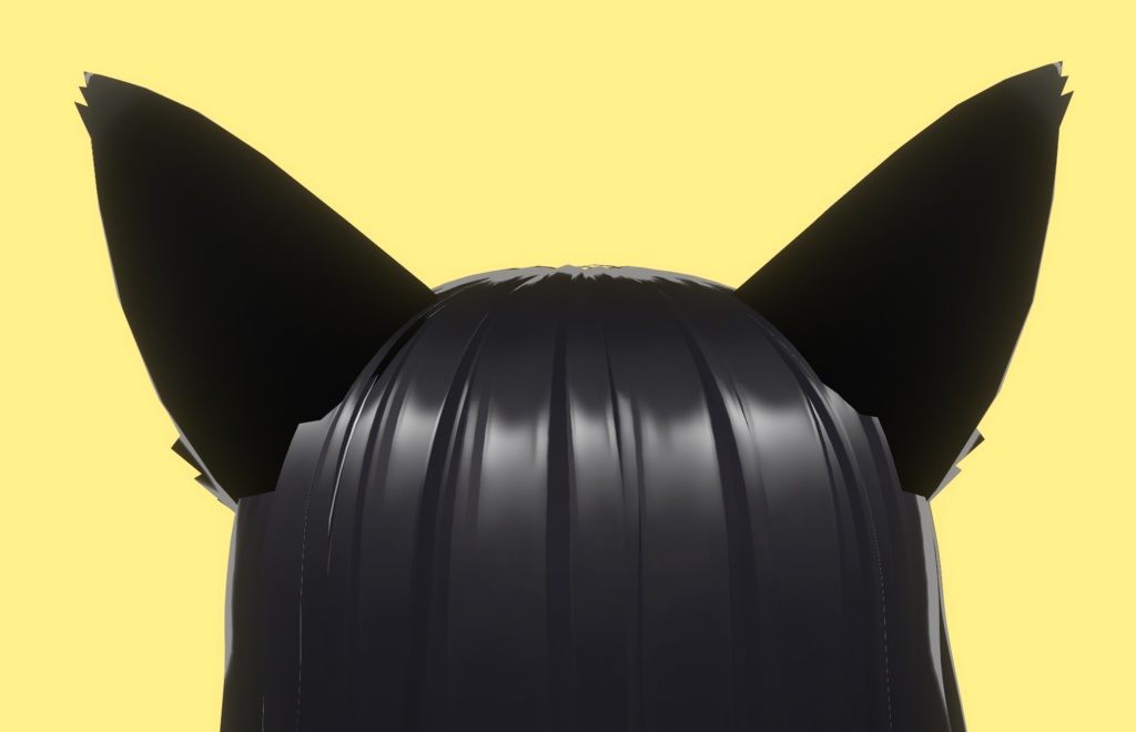 【VRoid Stable Ver】Black cat ears texture
