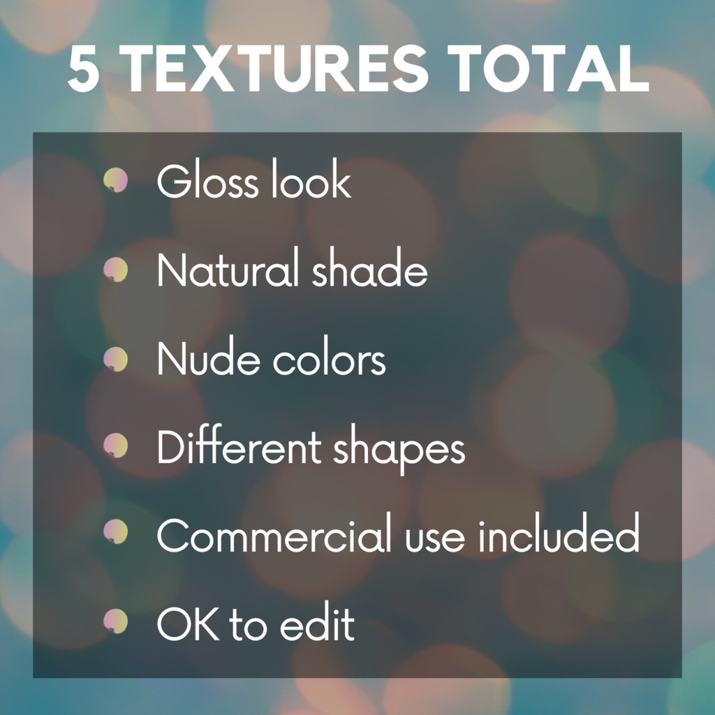 【VRoid Stable Ver】Lips semi-realistic glossy nude texture set