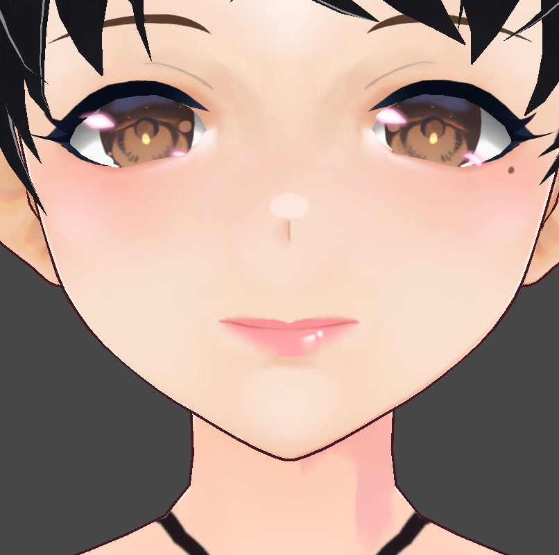 【VRoid Stable Ver】Lips semi-realistic glossy nude texture set