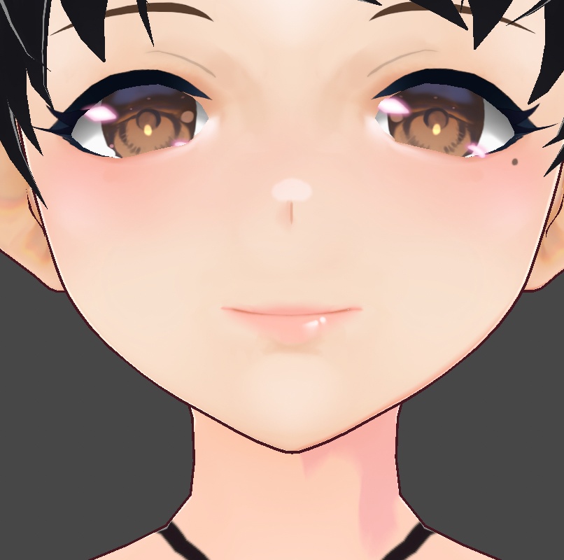 【VRoid Stable Ver】Lips semi-realistic glossy nude texture set