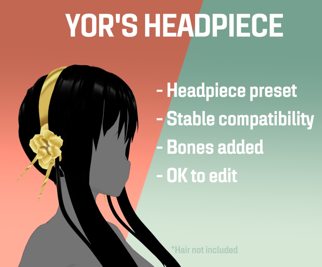 【VRoid Stable Ver】Yor's headpiece preset 【Spy × Family | スパイファミリー】