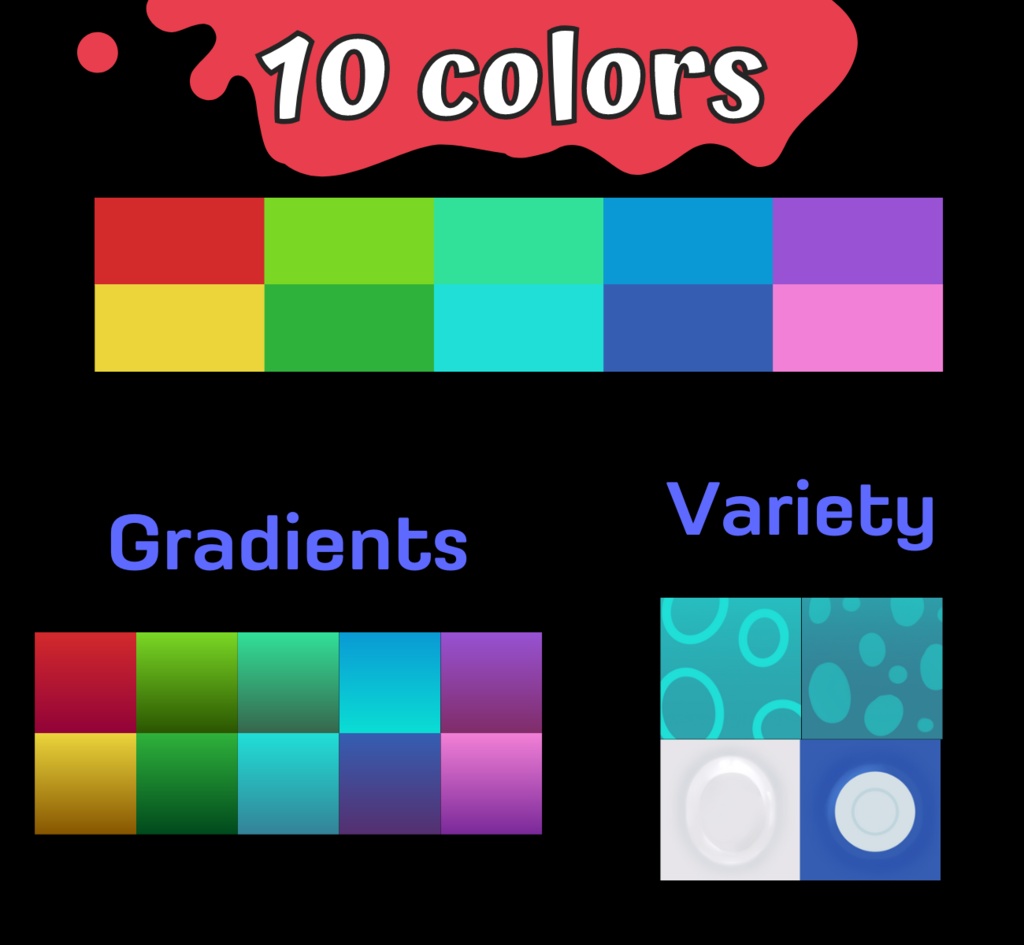 【VRoid Stable Ver】Splatoon inspired hair texture super set