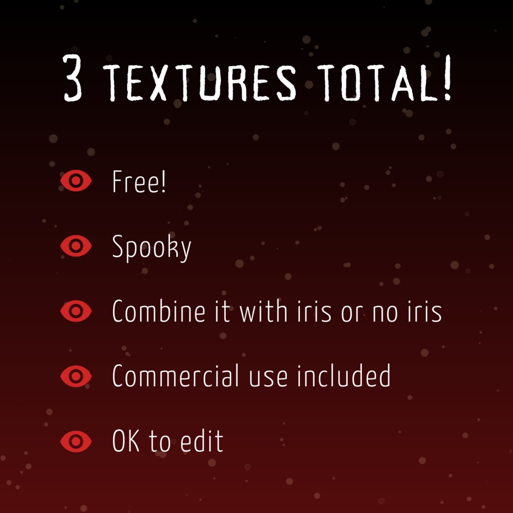 【VRoid Stable Ver】 Red Scleras set FREE!