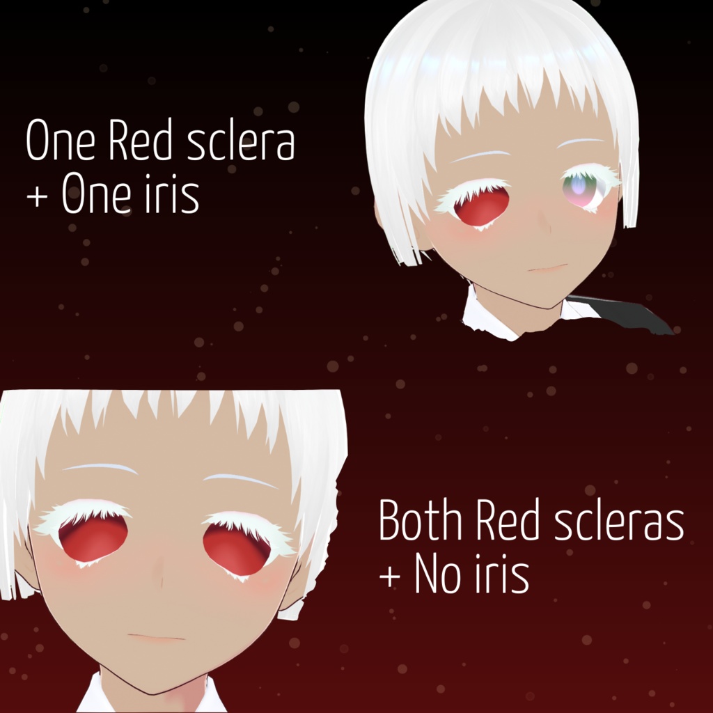 【VRoid Stable Ver】 Red Scleras set FREE!