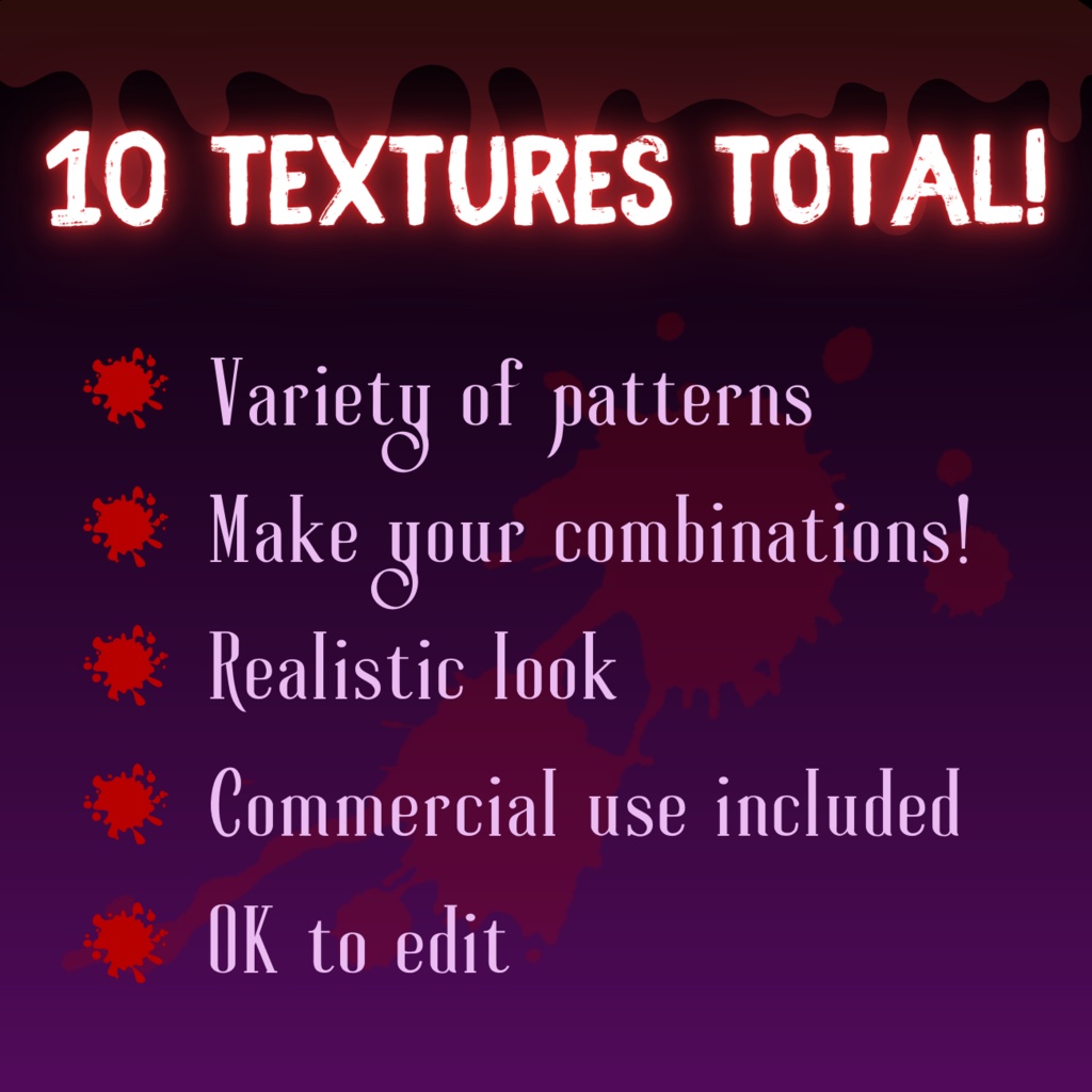 【VRoid Stable Ver】 Bloody Face texture set
