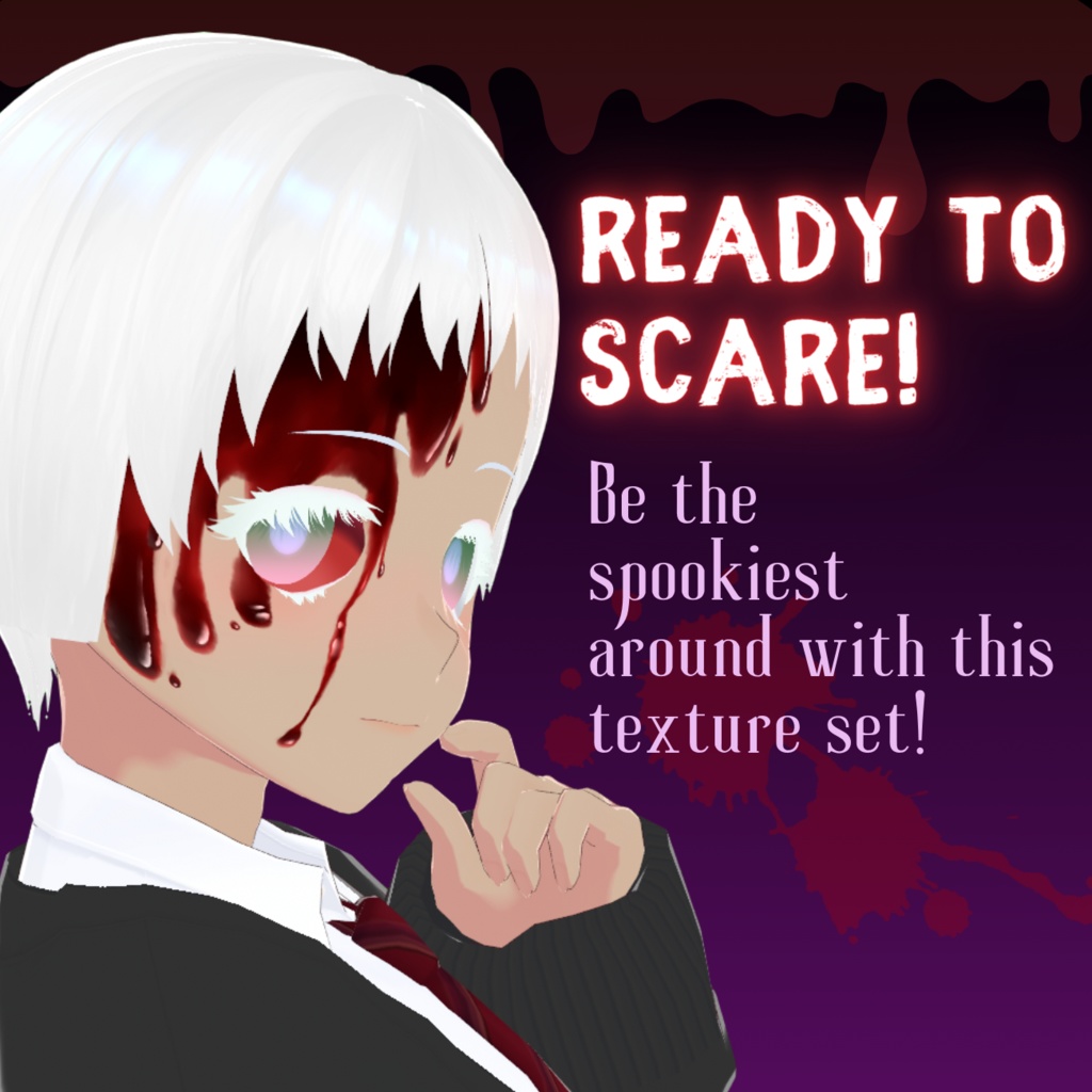 【VRoid Stable Ver】 Bloody Face texture set