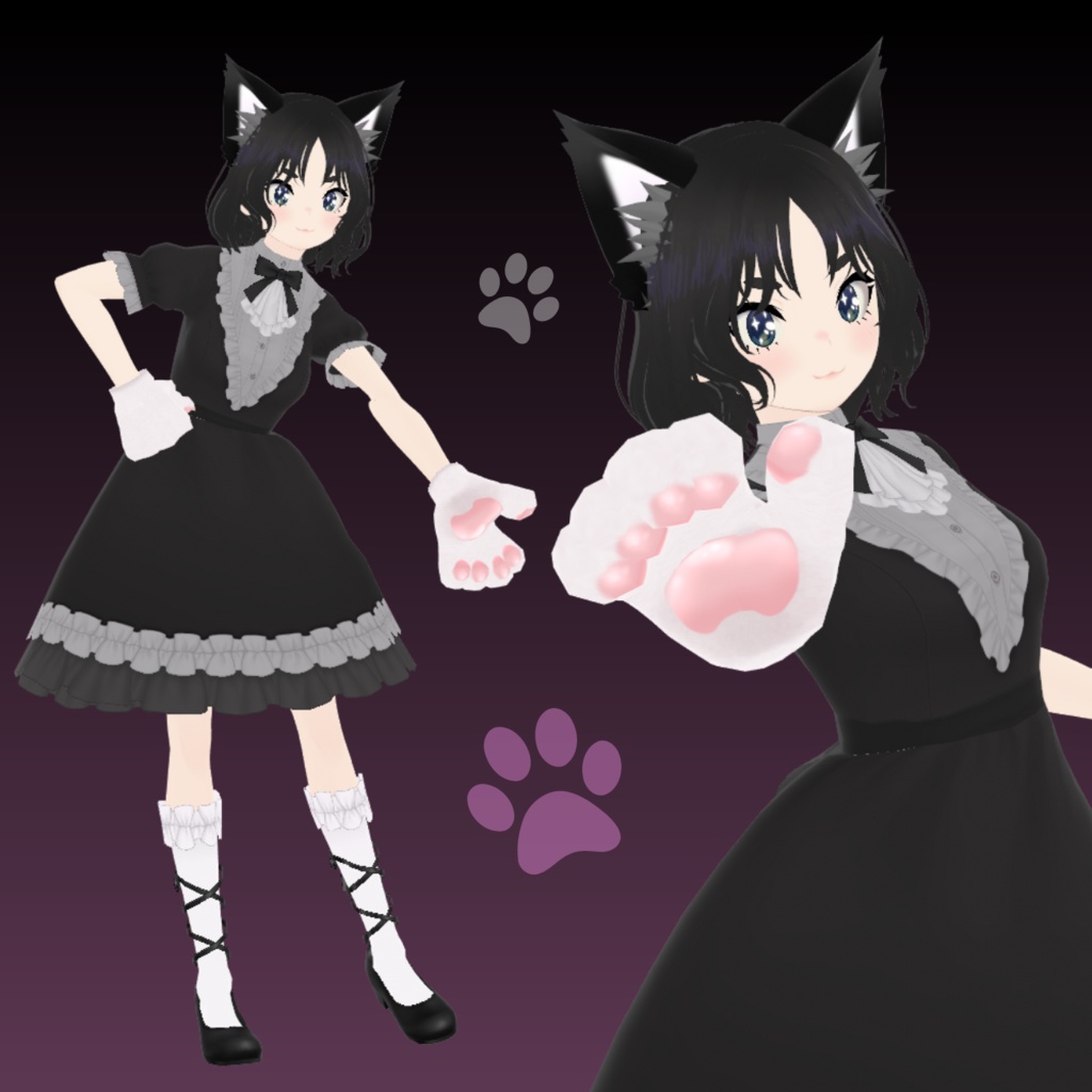【VRoid Stable Ver】 Cat Paws Texture Set