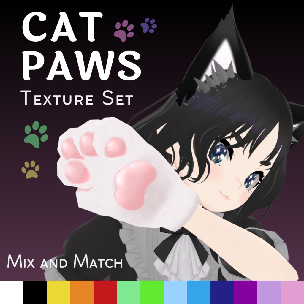 【VRoid Stable Ver】 Cat Paws Texture Set