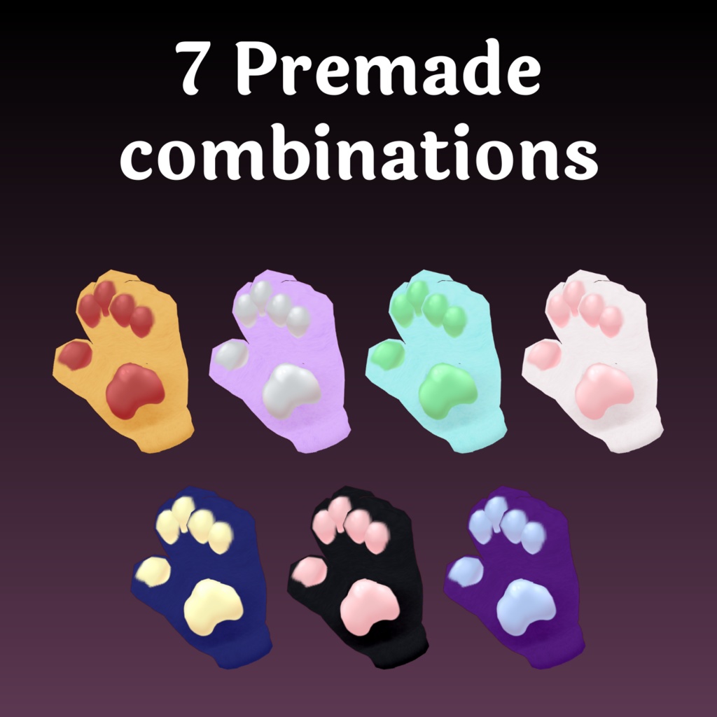 【VRoid Stable Ver】 Cat Paws Texture Set