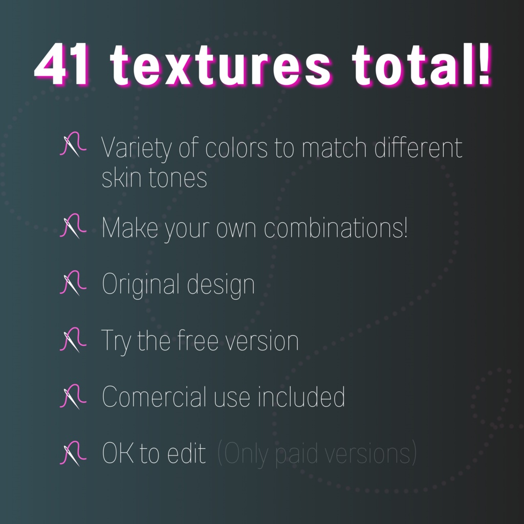 【VRoid Stable Ver】 Stitches Texture Set