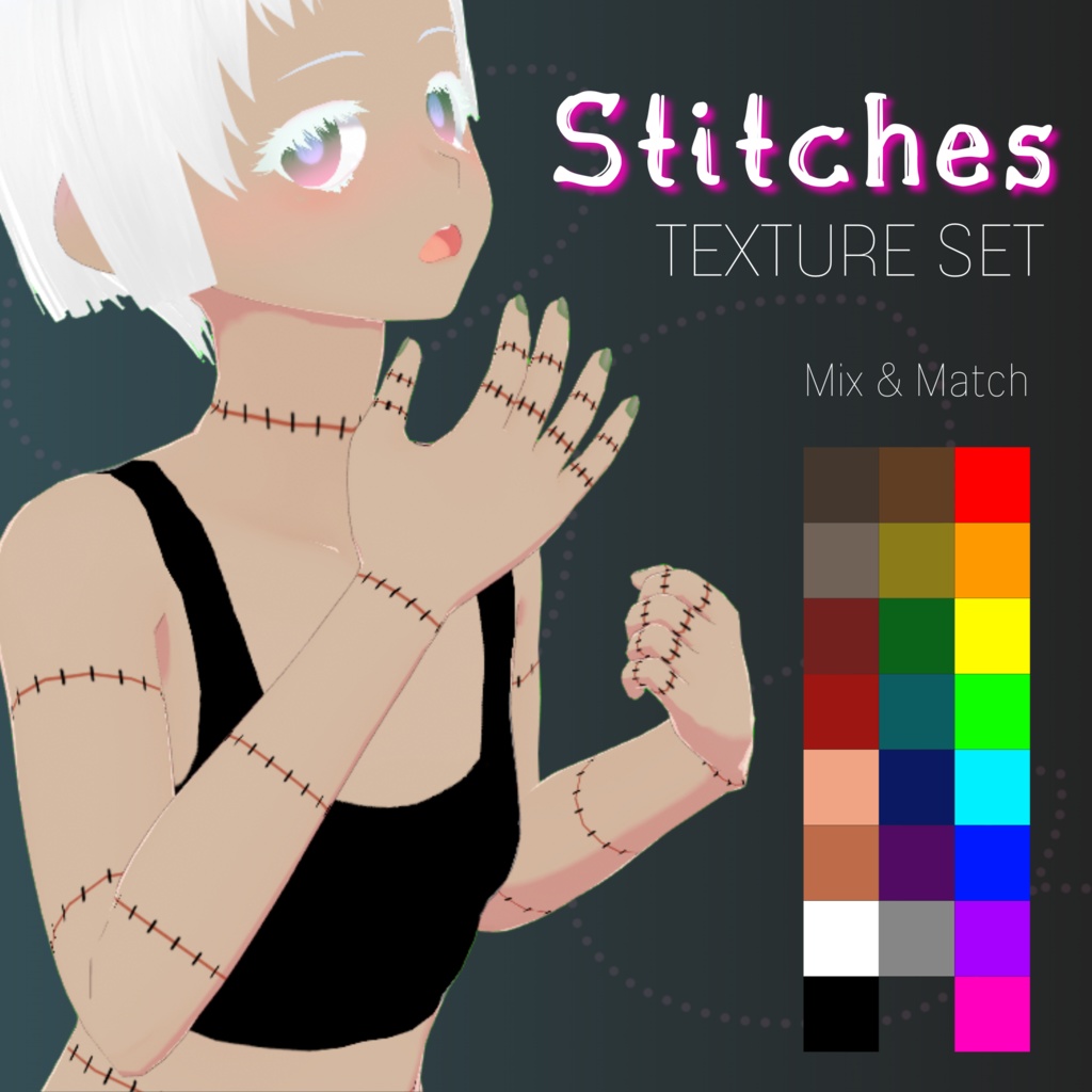 【VRoid Stable Ver】 Stitches Texture Set