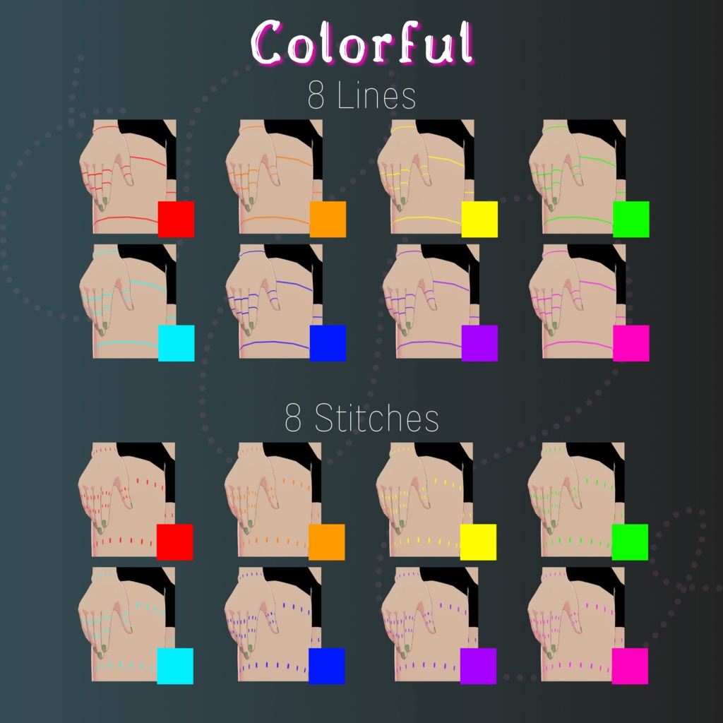 【VRoid Stable Ver】 Stitches Texture Set