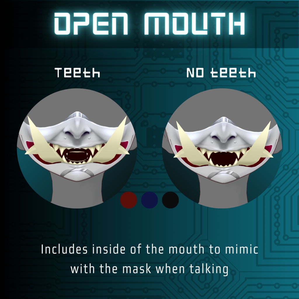 【VRoid Stable Ver】 Cyber Oni Mask Texture Set