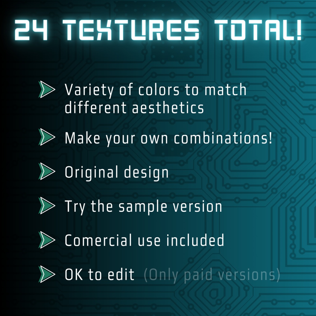 【VRoid Stable Ver】 Cyber Oni Mask Texture Set