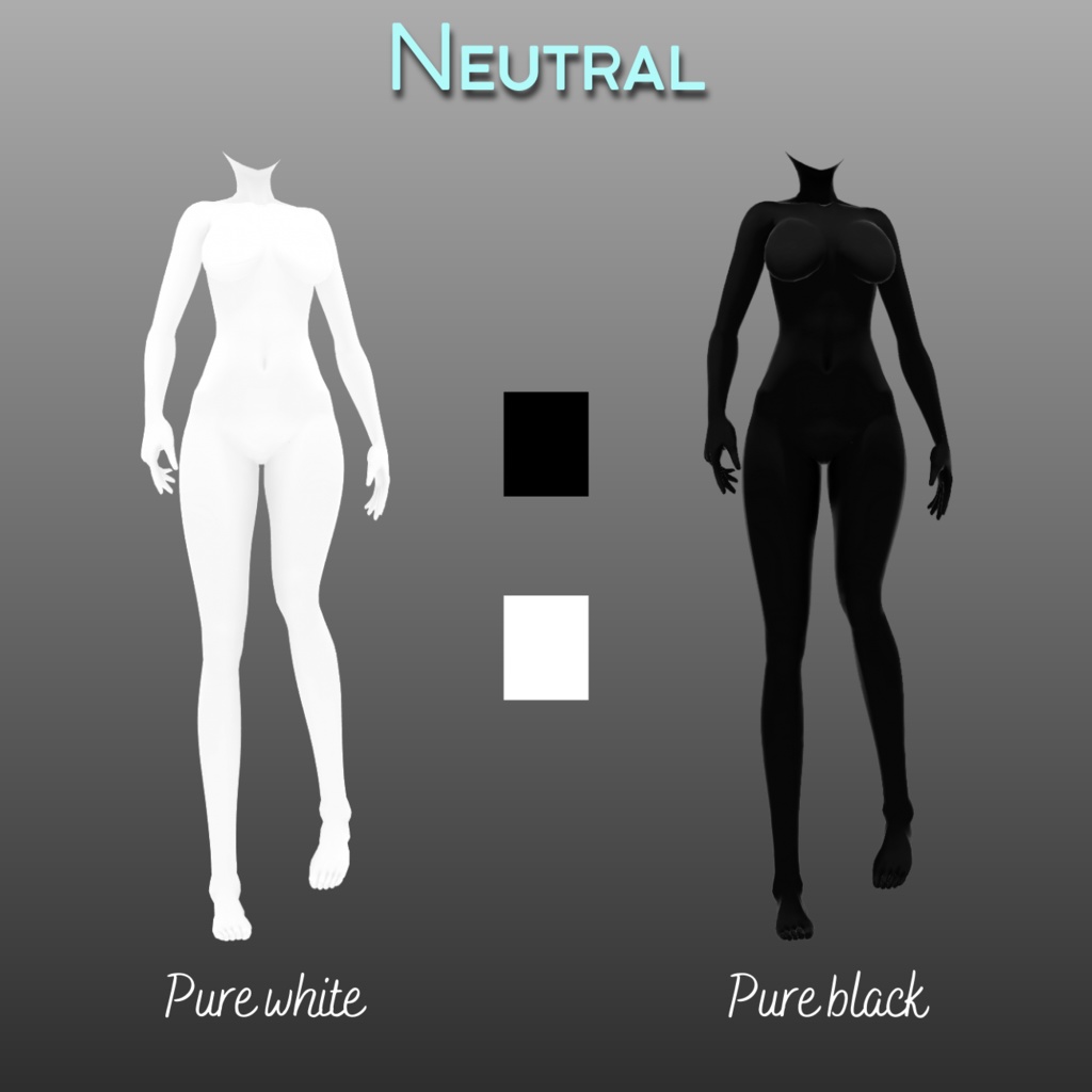 【VRoid Stable Ver】 Skin colors semi-realistic body texture set FREE