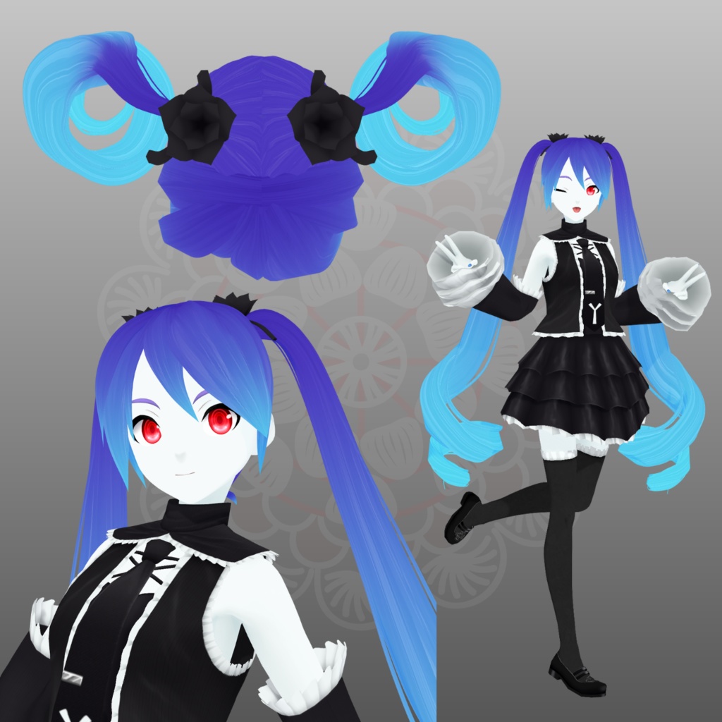 【VRoid Stable Ver】 Infinity ∞ Full model, Hair preset, Outfit