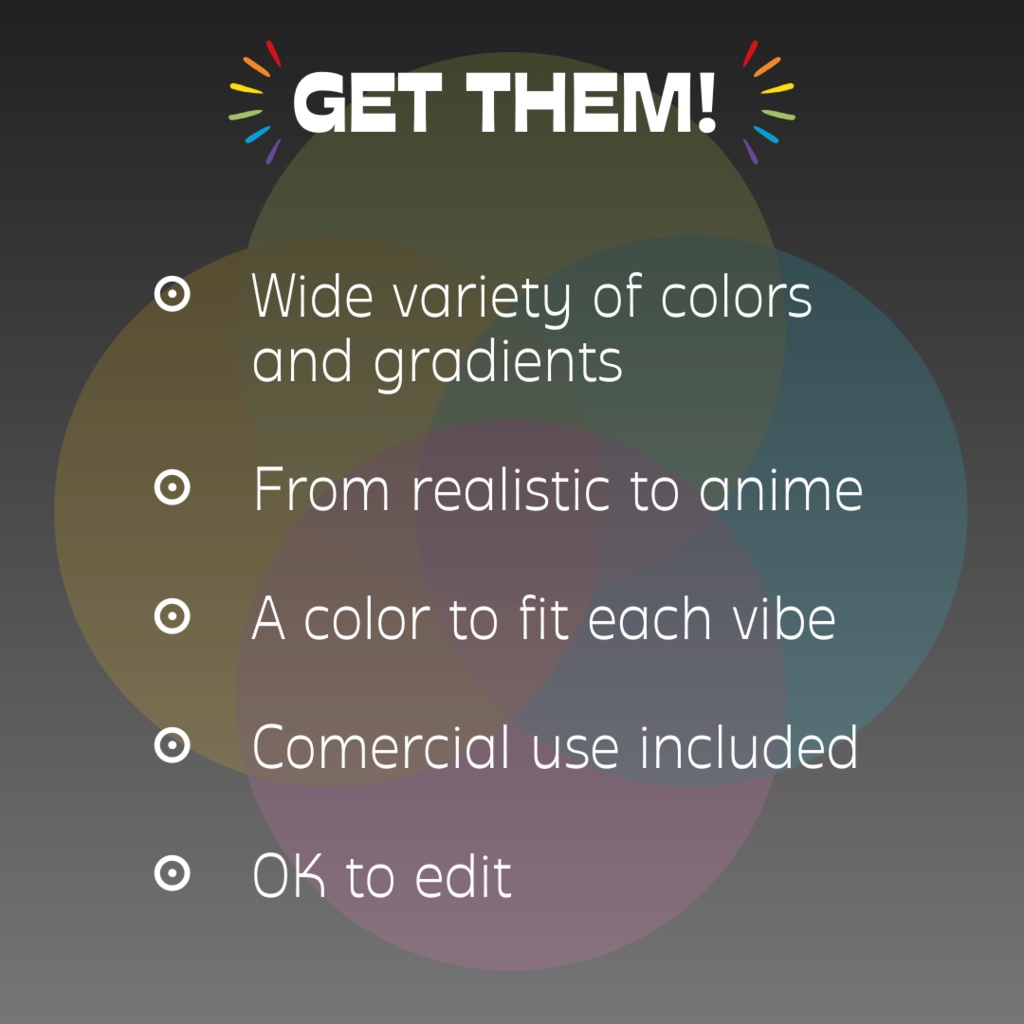 【VRoid】 100 Hair Textures VOL. 1