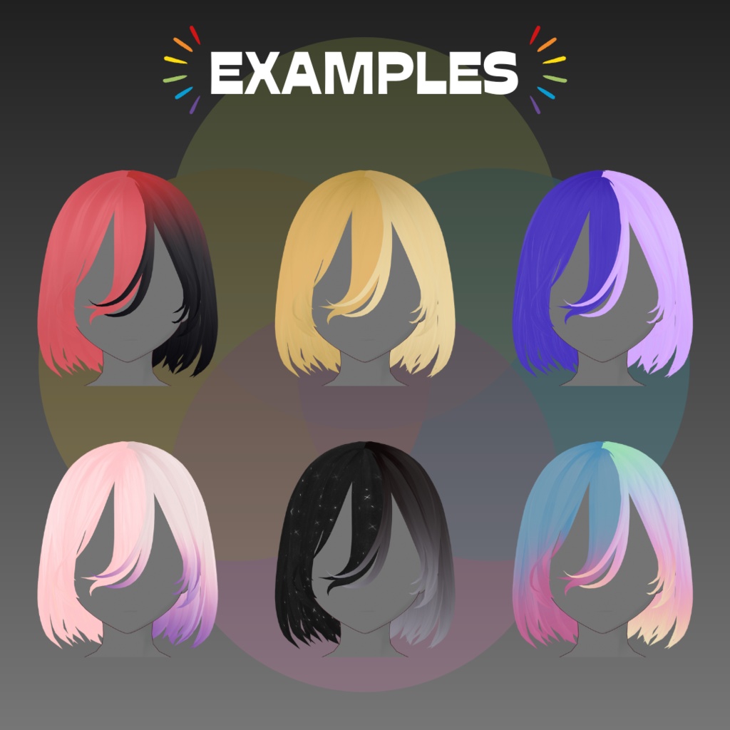 【VRoid】 100 Hair Textures VOL. 1