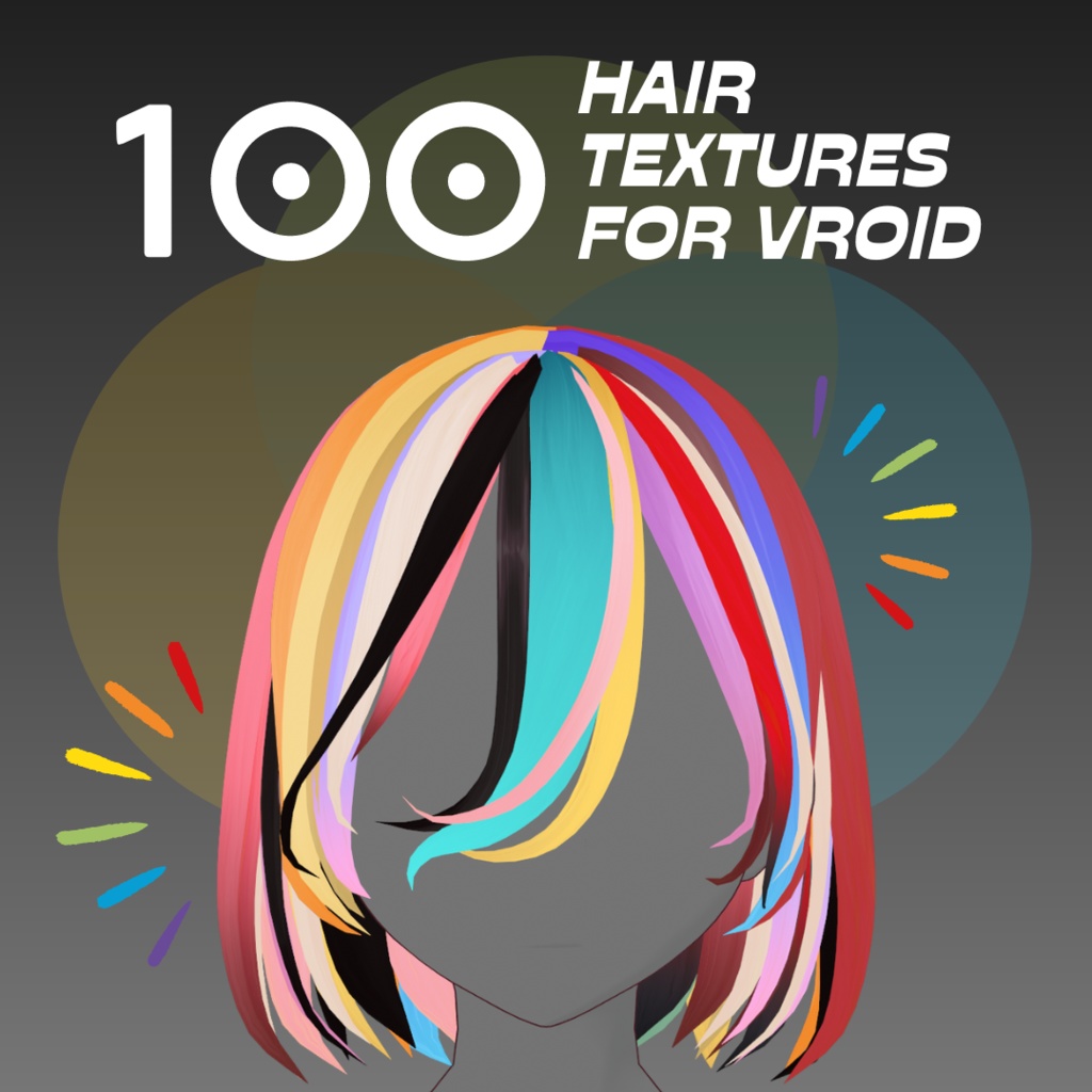 【VRoid】 100 Hair Textures VOL. 1