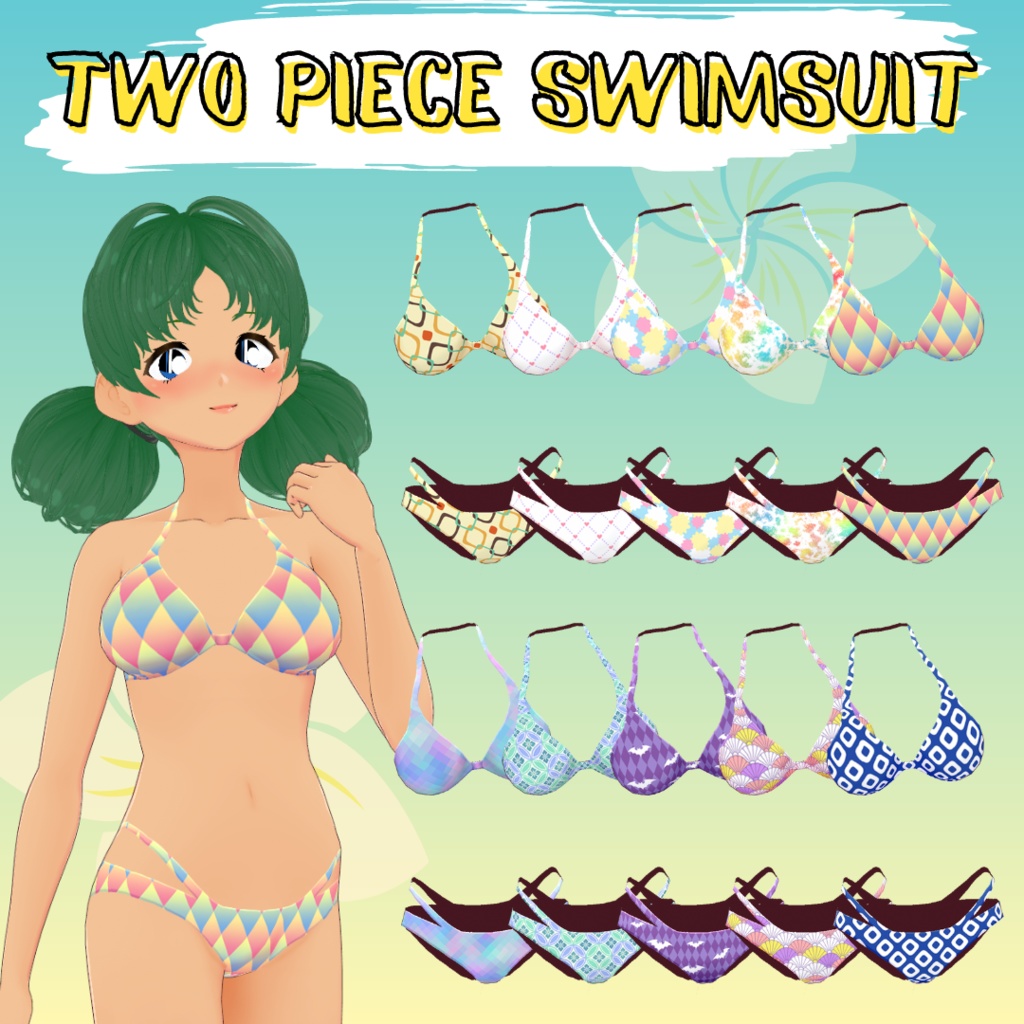 【VRoid】Swimsuit two piece bikini